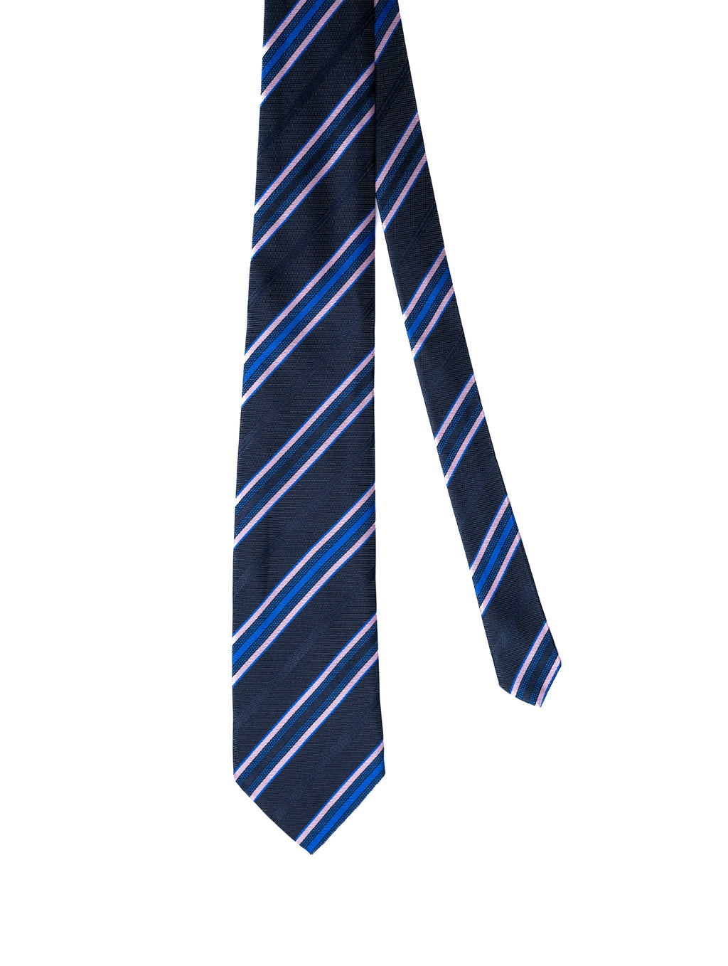 The Ascot Stripe - Navy, Lilac & Ice Blue