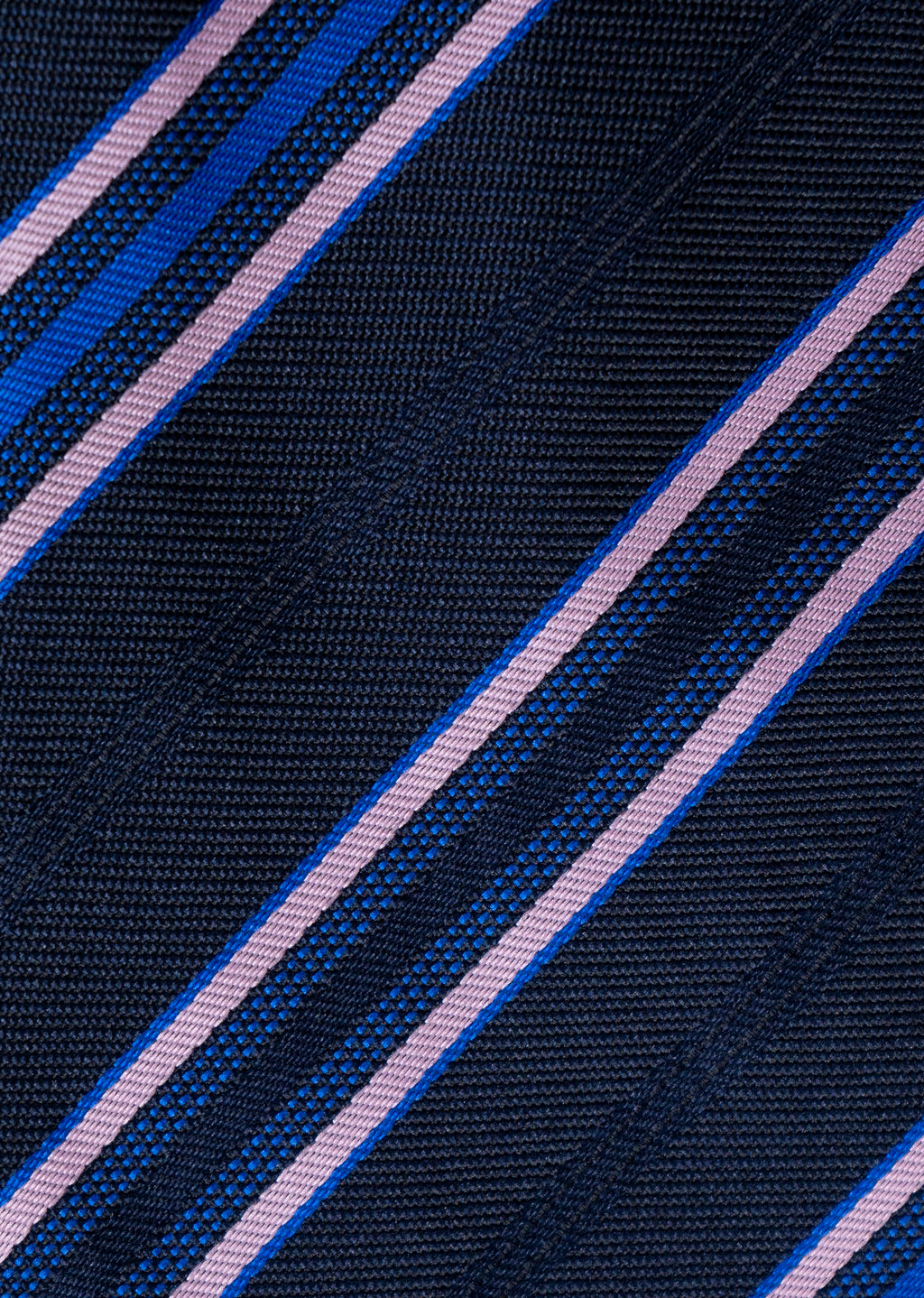 The Ascot Stripe - Navy, Lilac & Ice Blue