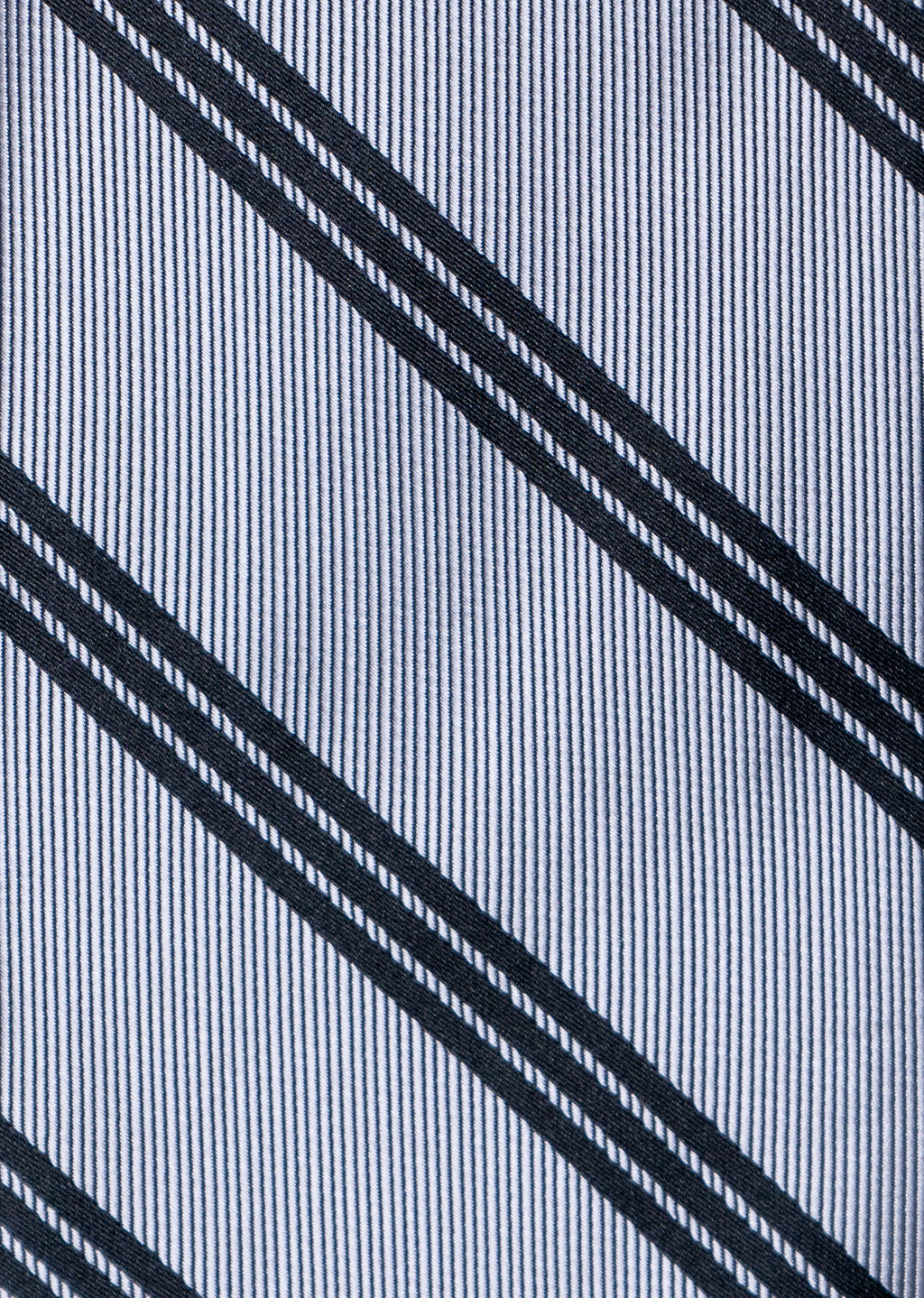 The Regent Stripe - Silver & Obsidian