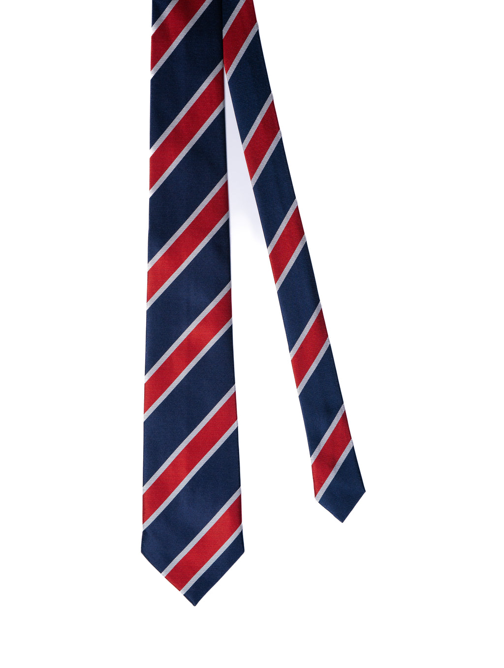 The Britannia Stripe - Navy, Crimson & Silver Line