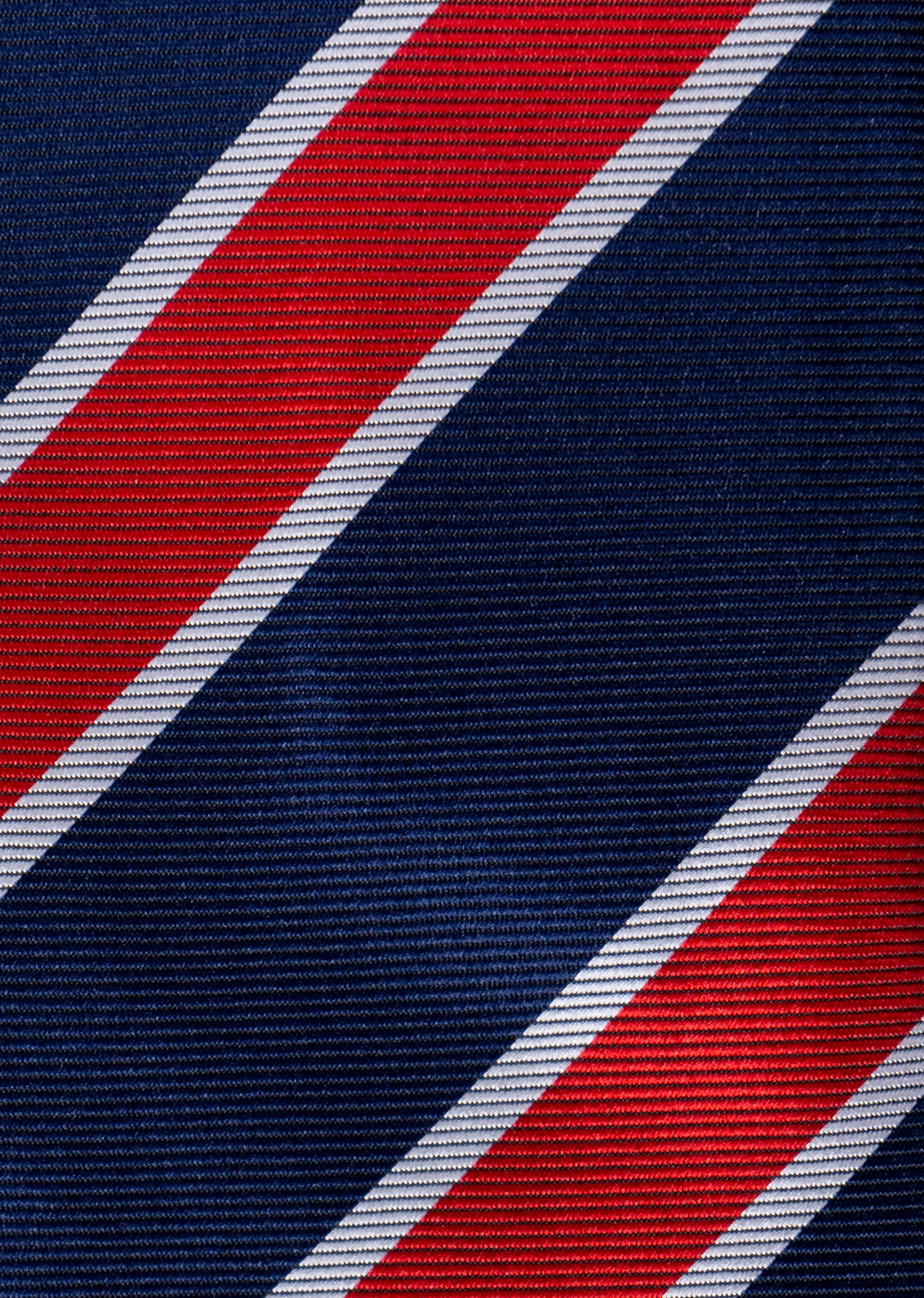 The Britannia Stripe - Navy, Crimson & Silver Line