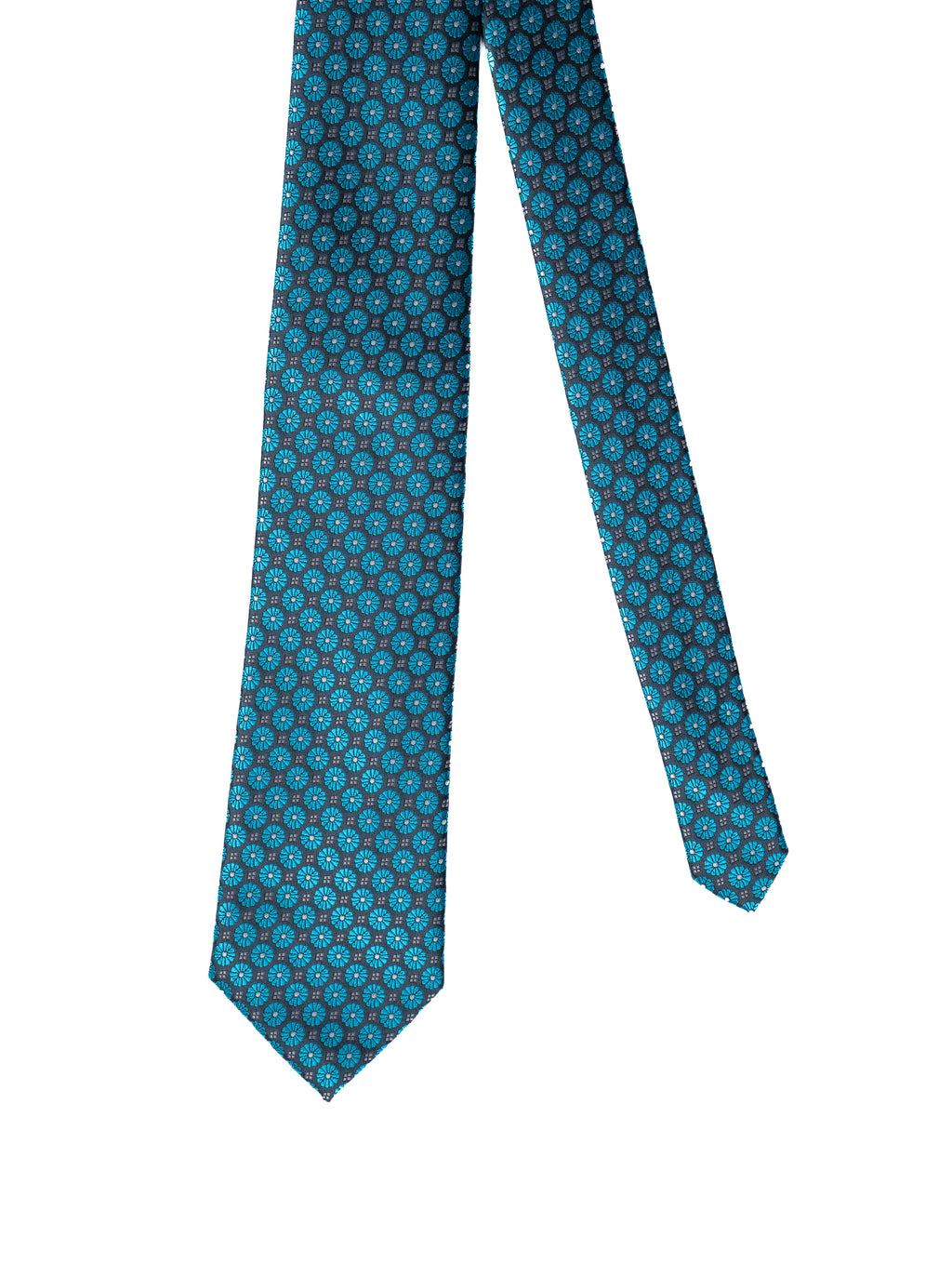 The Artisan Motif — Teal Floral on Black