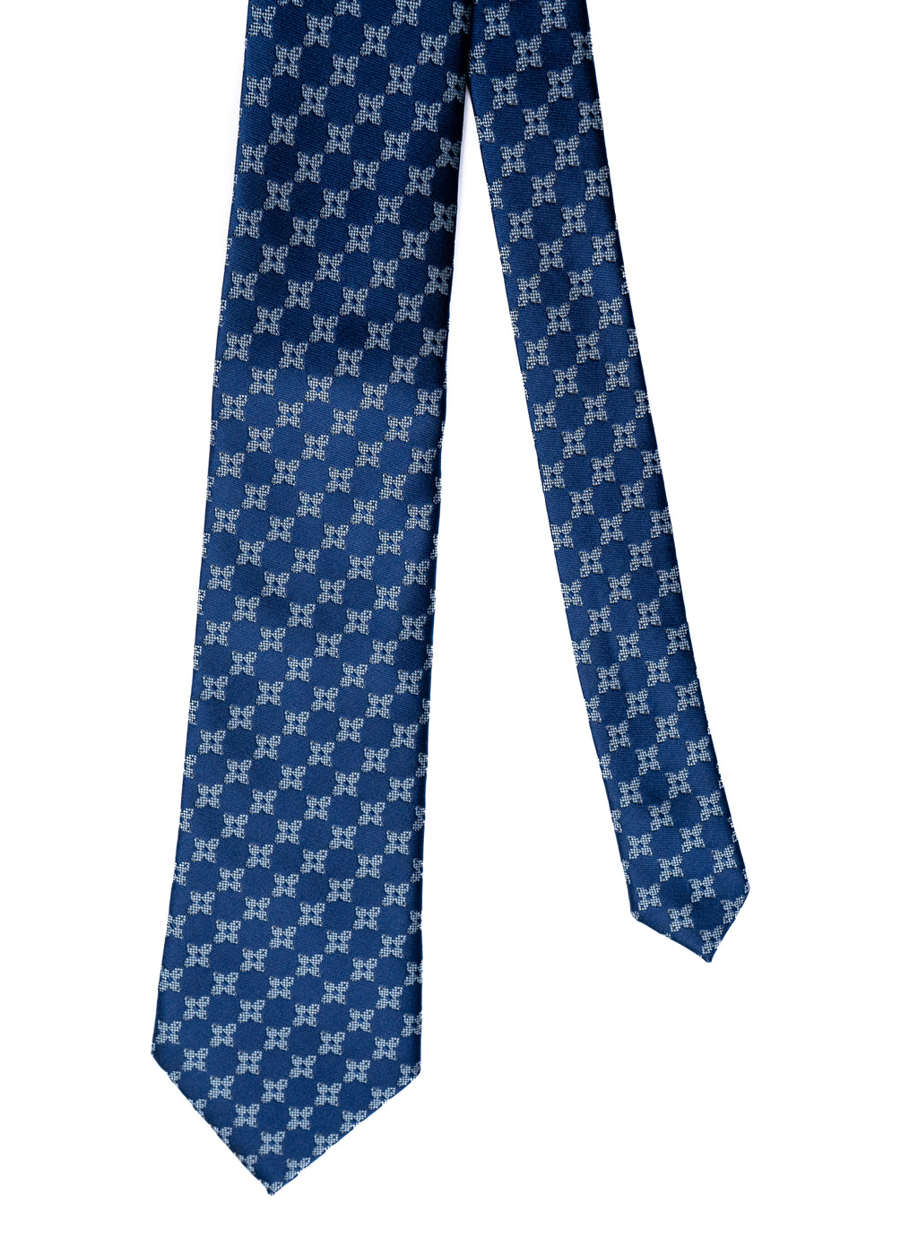 The Meridian Motif - Dark Blue & Ice Blue Clover